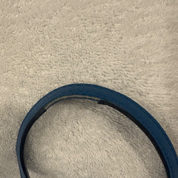 Coach Blue Leather Tote Bag - Picture 3 of 4